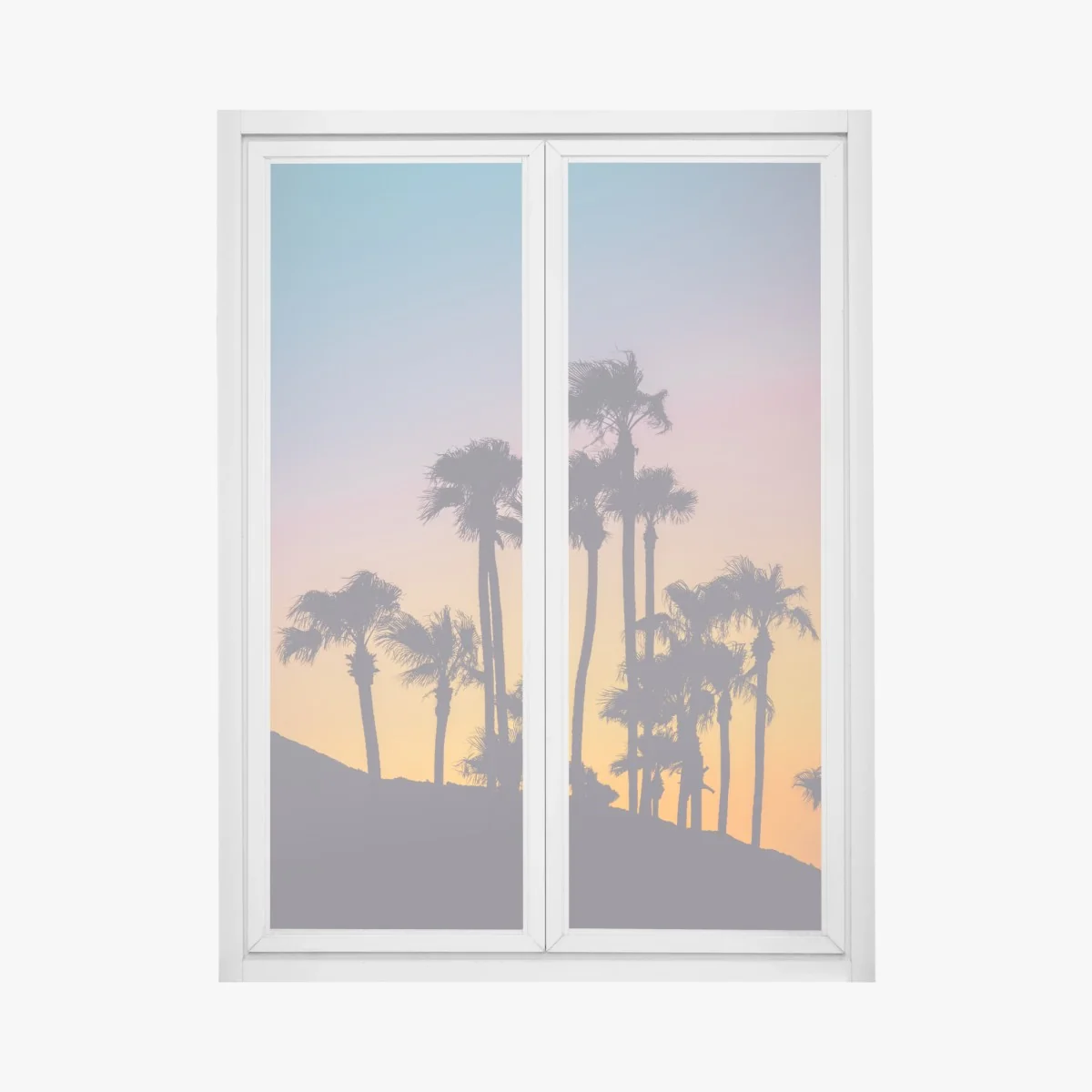 Fensteraufkleber retro tropische palmen bei sonnenuntergang – Wallnifity® Fensteraufkleber retro tropische palmen bei sonnenuntergang – Wallnifity®