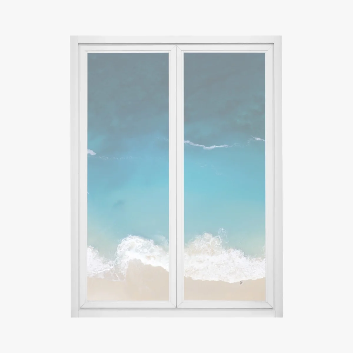 Fensteraufkleber luftaufnahme der türkisfarbenen küste von Nusa Penida – Wallnifity®