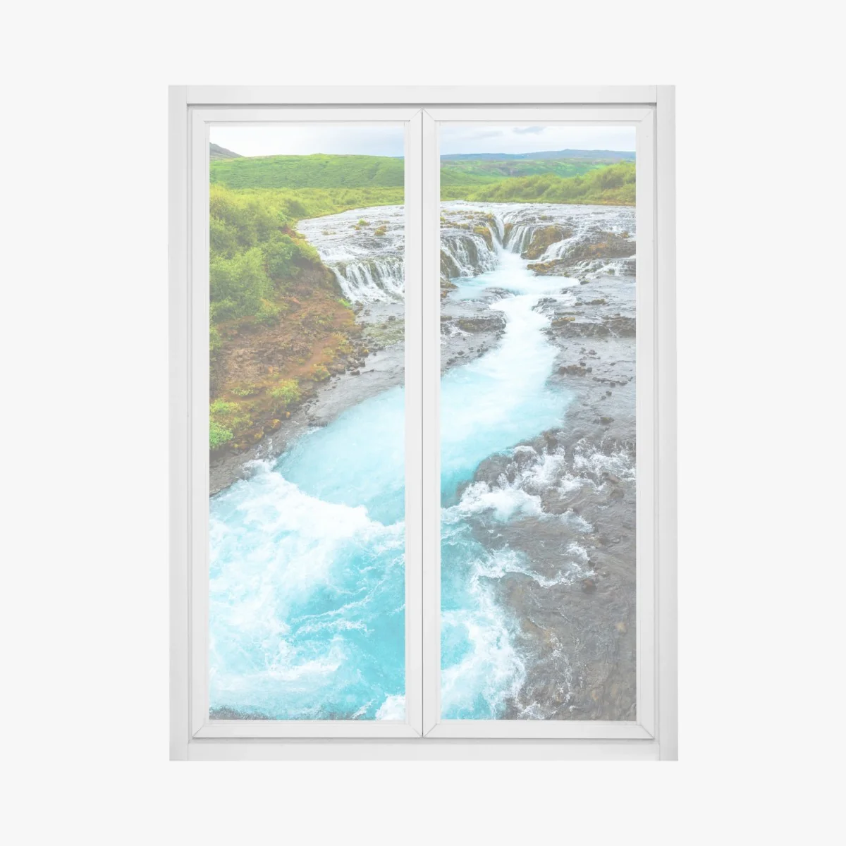 Fensteraufkleber wasserfall Bruarfoss, Island – Wallnifity® Fensteraufkleber wasserfall Bruarfoss, Island – Wallnifity®