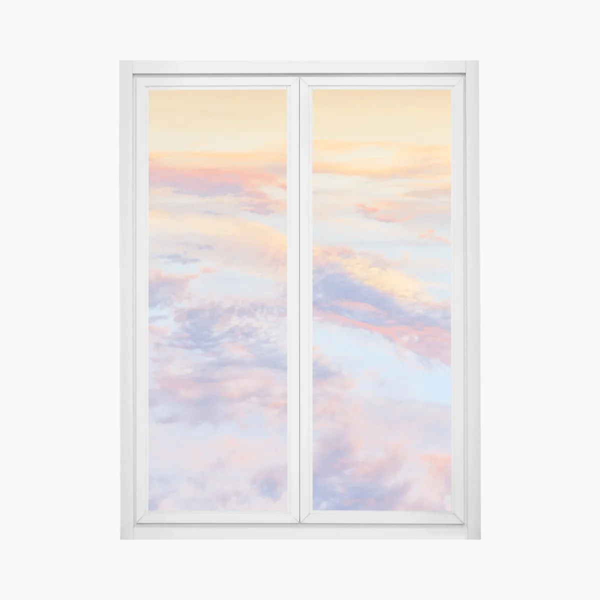 Fensteraufkleber sanfter pastellhimmel bei sonnenaufgang – Wallnifity® Fensteraufkleber sanfter pastellhimmel bei sonnenaufgang – Wallnifity®