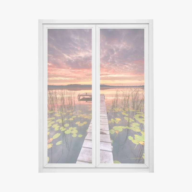 Fensteraufkleber luftaufnahme der Anthony Quinn Bucht, Rhodos – Wallnifity®