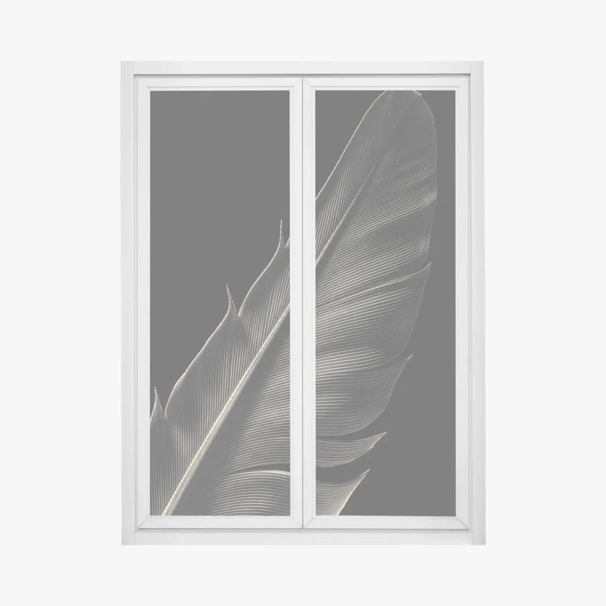 Fensteraufkleber zarte feder in makroaufnahme – Wallnifity® Fensteraufkleber zarte feder in makroaufnahme – Wallnifity®