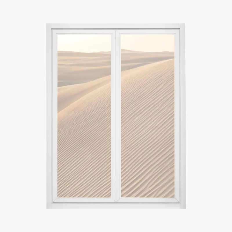 Fensteraufkleber goldene sanddünen minimalistisches landschaftsbild