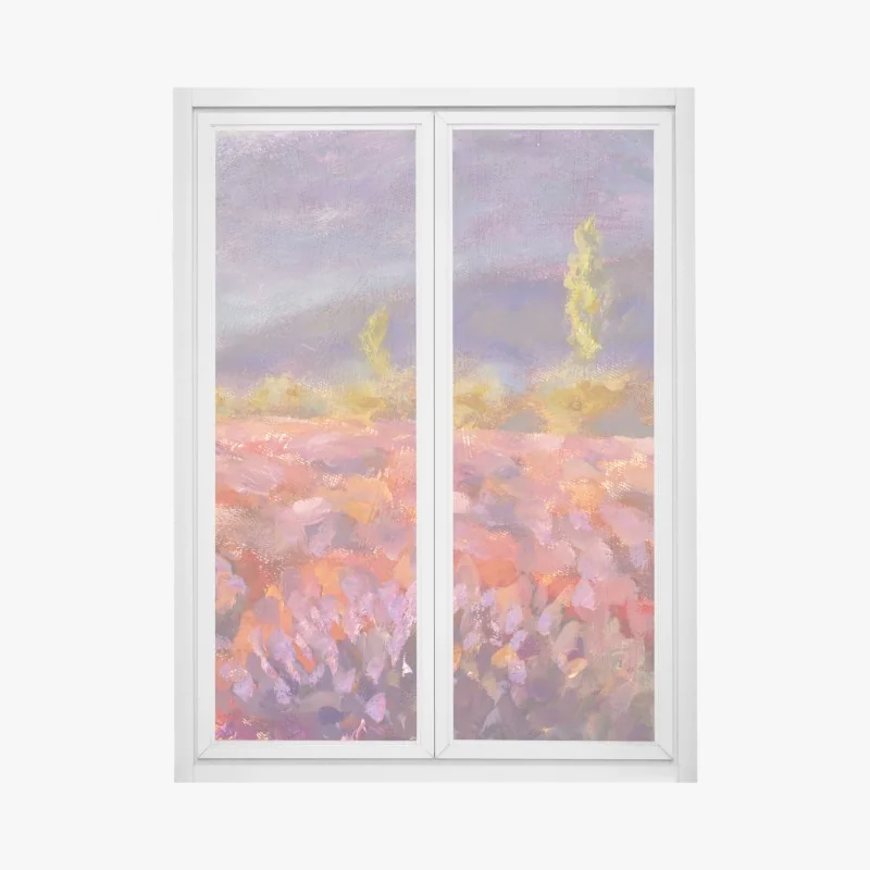 Fensteraufkleber zarte pastellblumen in aquarell – Wallnifity®