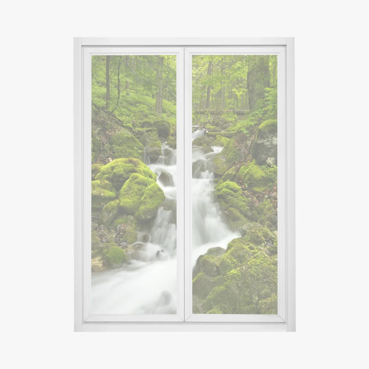 Fensteraufkleber moosiger wasserfall – Wallnifity® Fensteraufkleber moosiger wasserfall – Wallnifity®