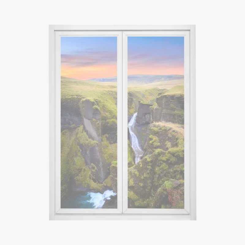 Fensteraufkleber sanftes eukalyptus aquarellmuster – Wallnifity®