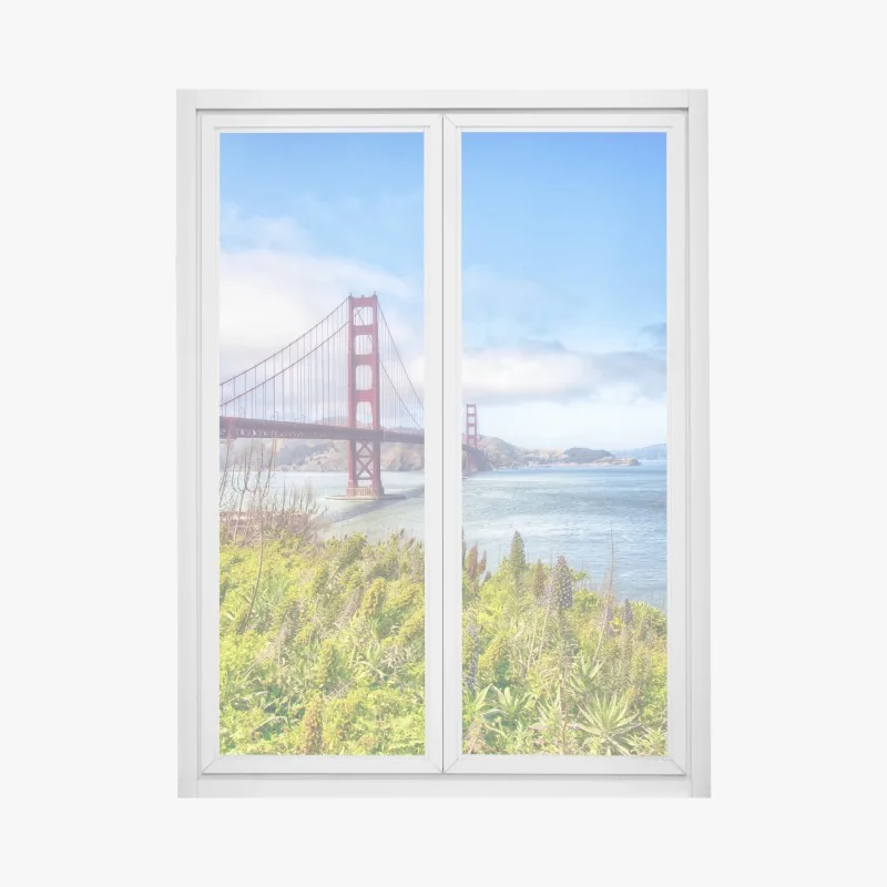 Fensteraufkleber Santorini meerblick terrasse – Wallnifity®