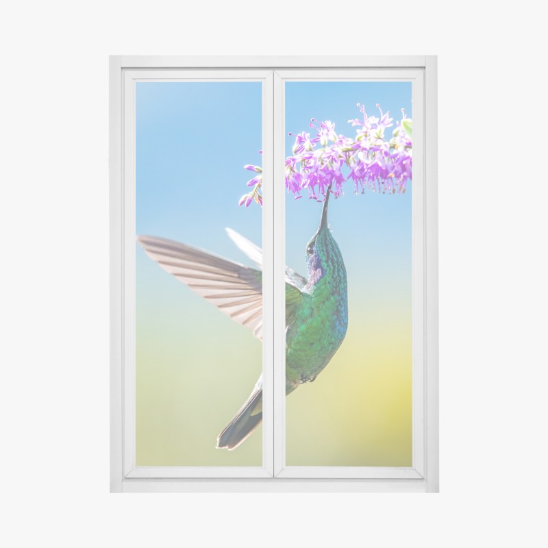 Fensteraufkleber sanftes eukalyptus aquarellmuster – Wallnifity®