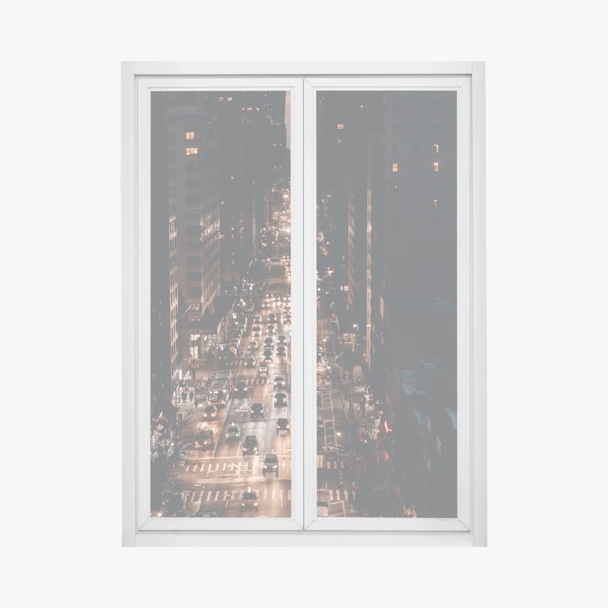 Fensteraufkleber Manhattan nächtliche avenue – Wallnifity®