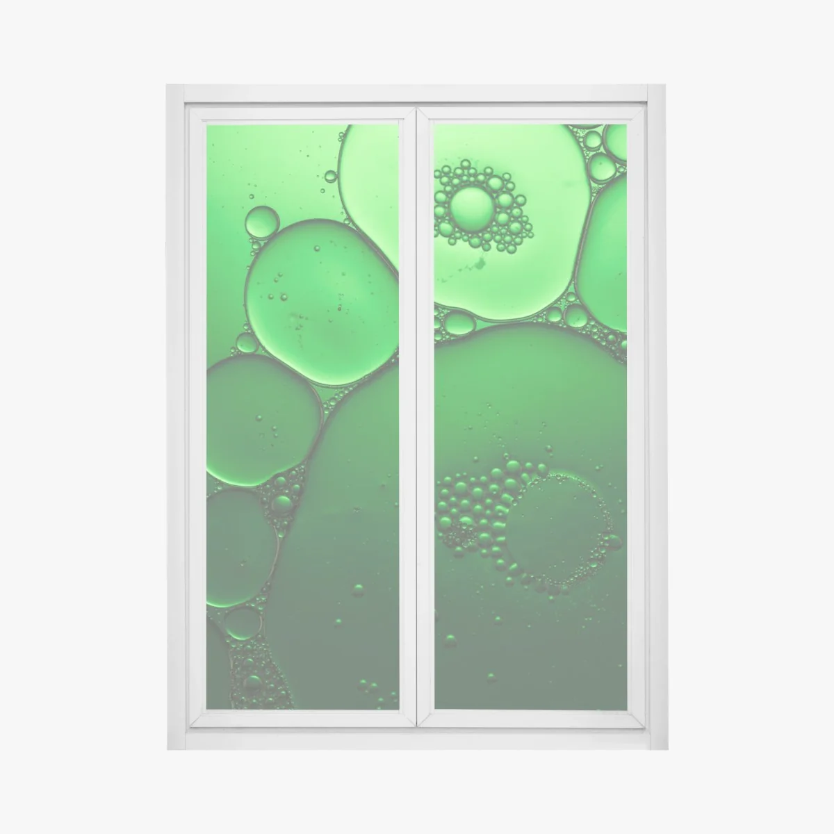 Fensteraufkleber grüne blasen abstrakte komposition – Wallnifity® Fensteraufkleber grüne blasen abstrakte komposition – Wallnifity®