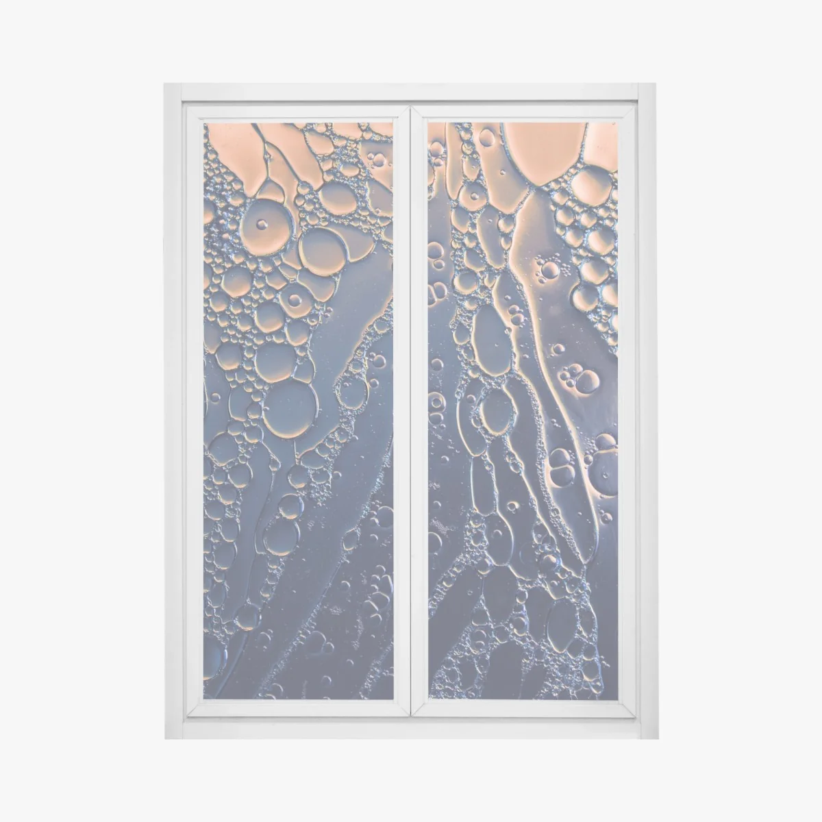 Fensteraufkleber blaue und goldene abstrakte blasen – Wallnifity® Fensteraufkleber blaue und goldene abstrakte blasen – Wallnifity®