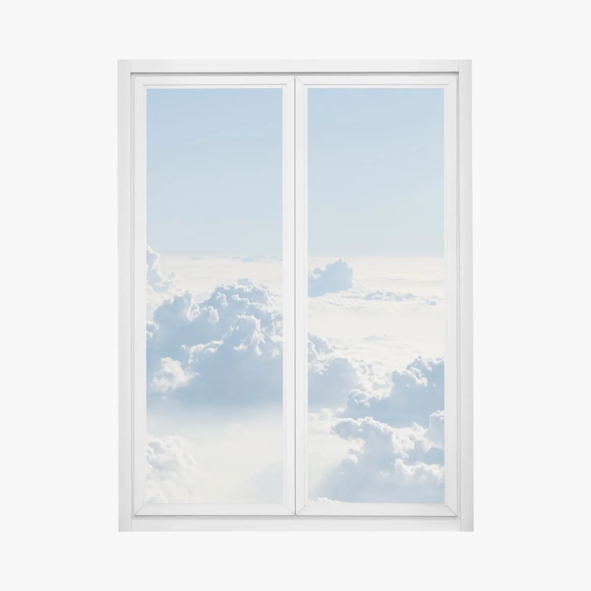 Fensteraufkleber luftige wolkenlandschaft im soften blau – Wallnifity® Fensteraufkleber luftige wolkenlandschaft im soften blau – Wallnifity®