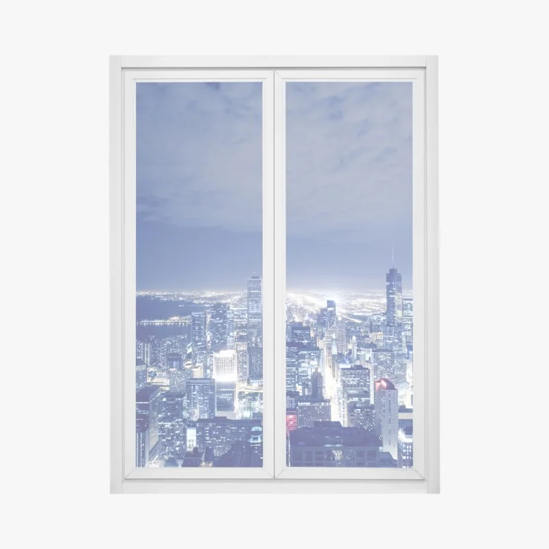 Fensteraufkleber handgezeichnetes winterliches botanisches muster – Wallnifity®