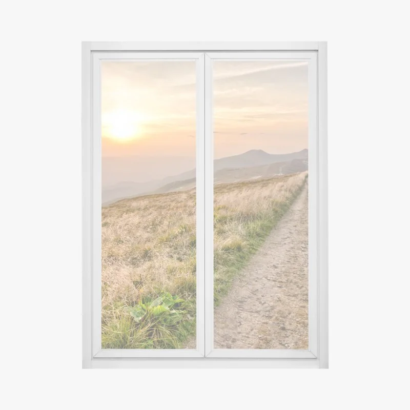 Fensteraufkleber leuchtendes abstraktes wellenmuster – Wallnifity®