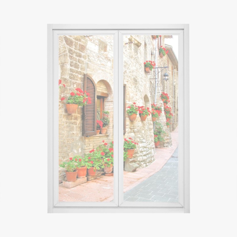Fensteraufkleber rosa aquarell blumenmuster auf dunklem hintergrund – Wallnifity®