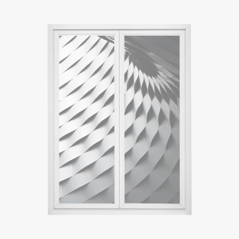 Fensteraufkleber monochromes geometrisches metallmuster