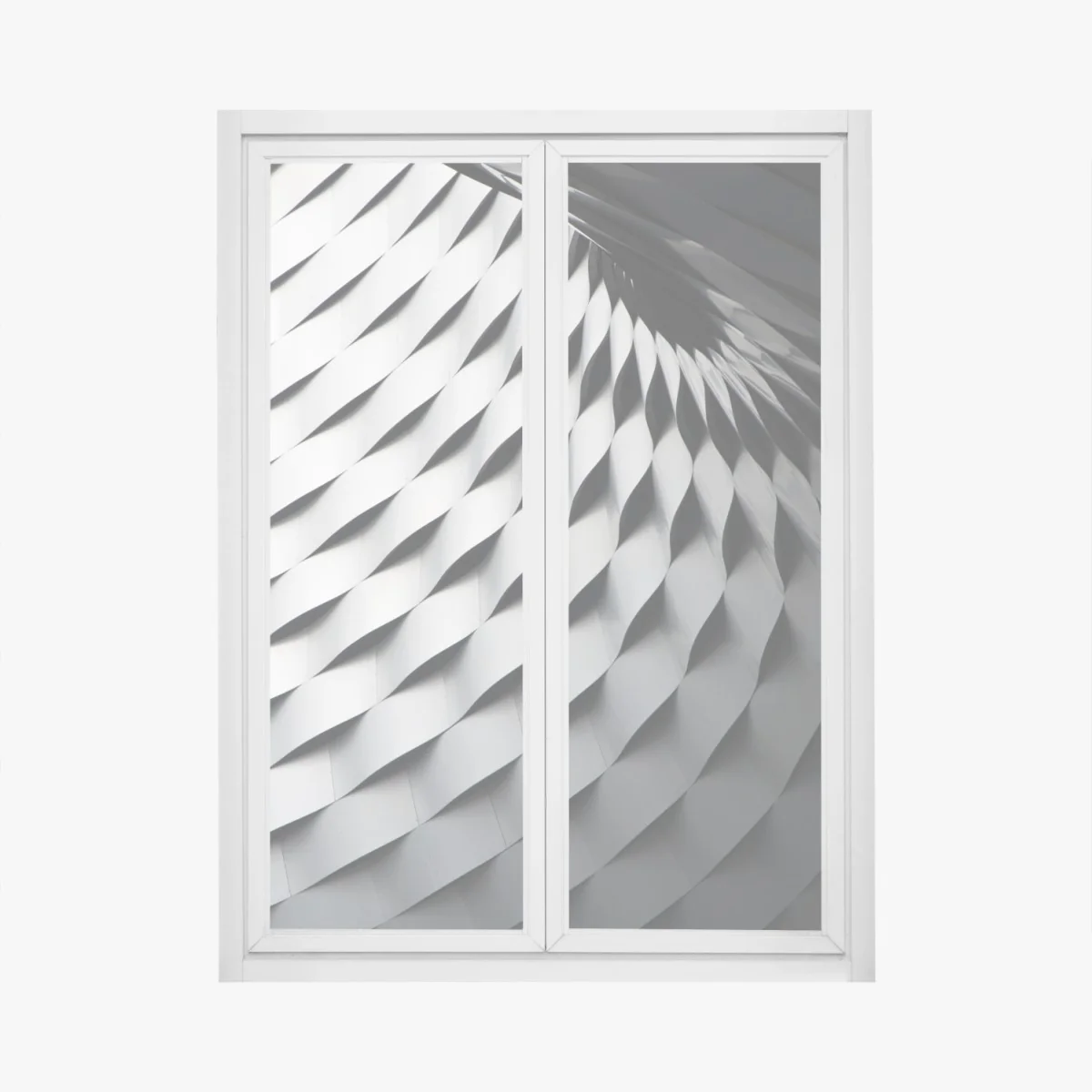 Fensteraufkleber monochromes geometrisches metallmuster – Wallnifity® Fensteraufkleber monochromes geometrisches metallmuster – Wallnifity®