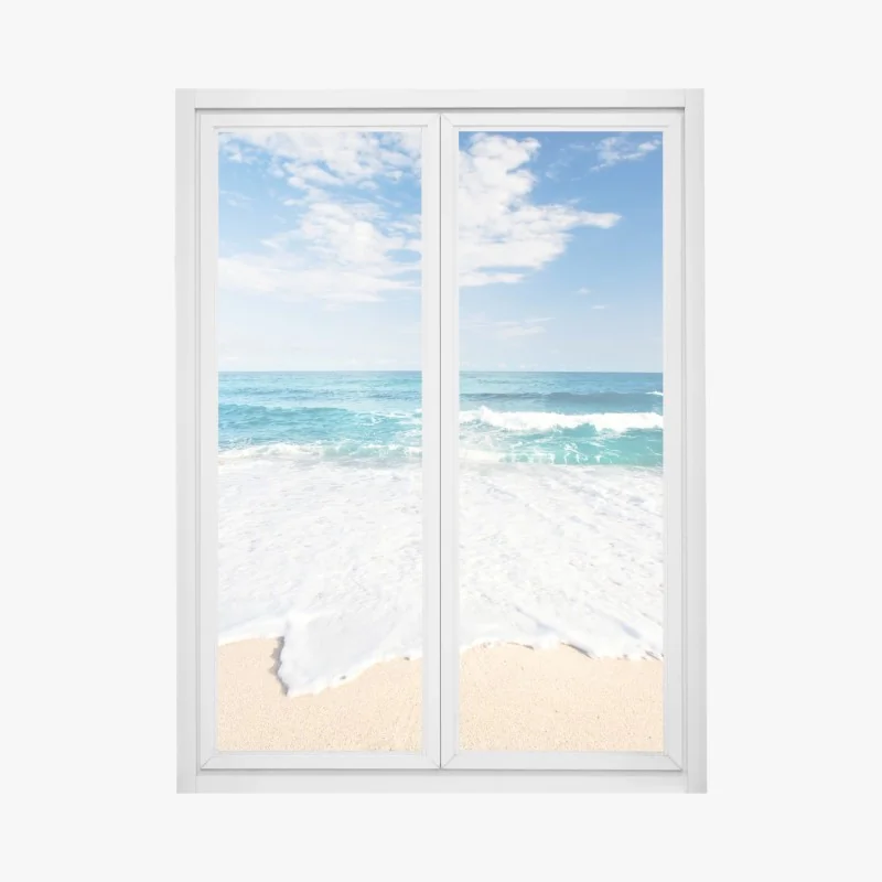 Fensteraufkleber tropisches hibiskus- und plumeria-blumenmuster – Wallnifity®