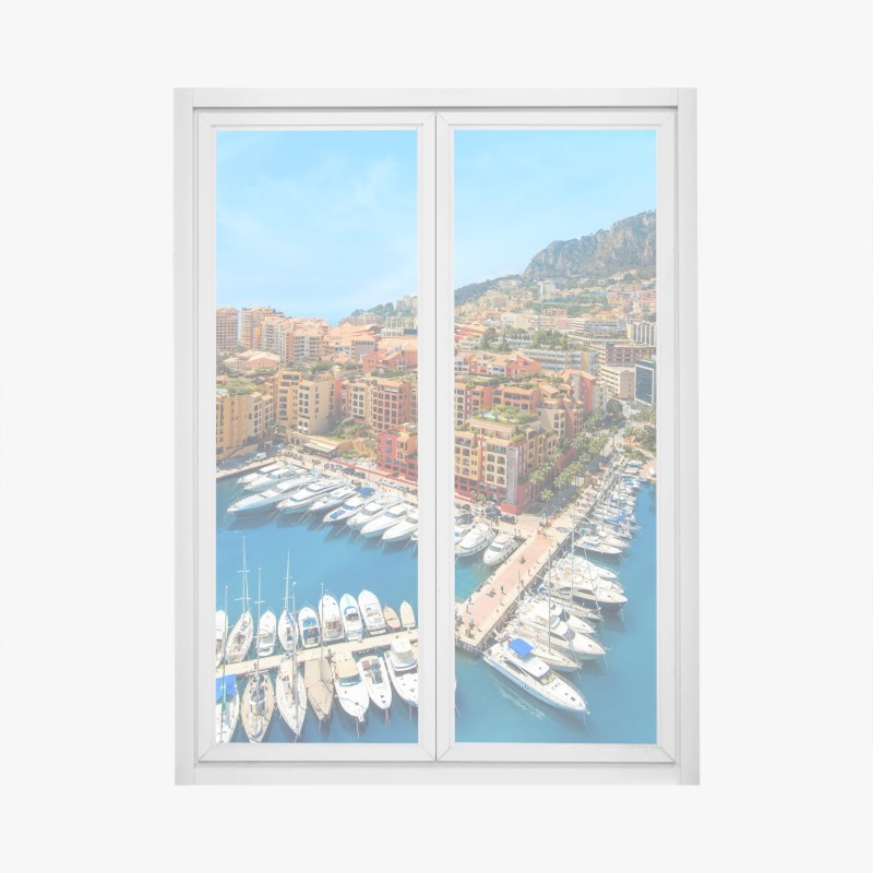 Fensteraufkleber Melbourne architektur in monochrom – Wallnifity®