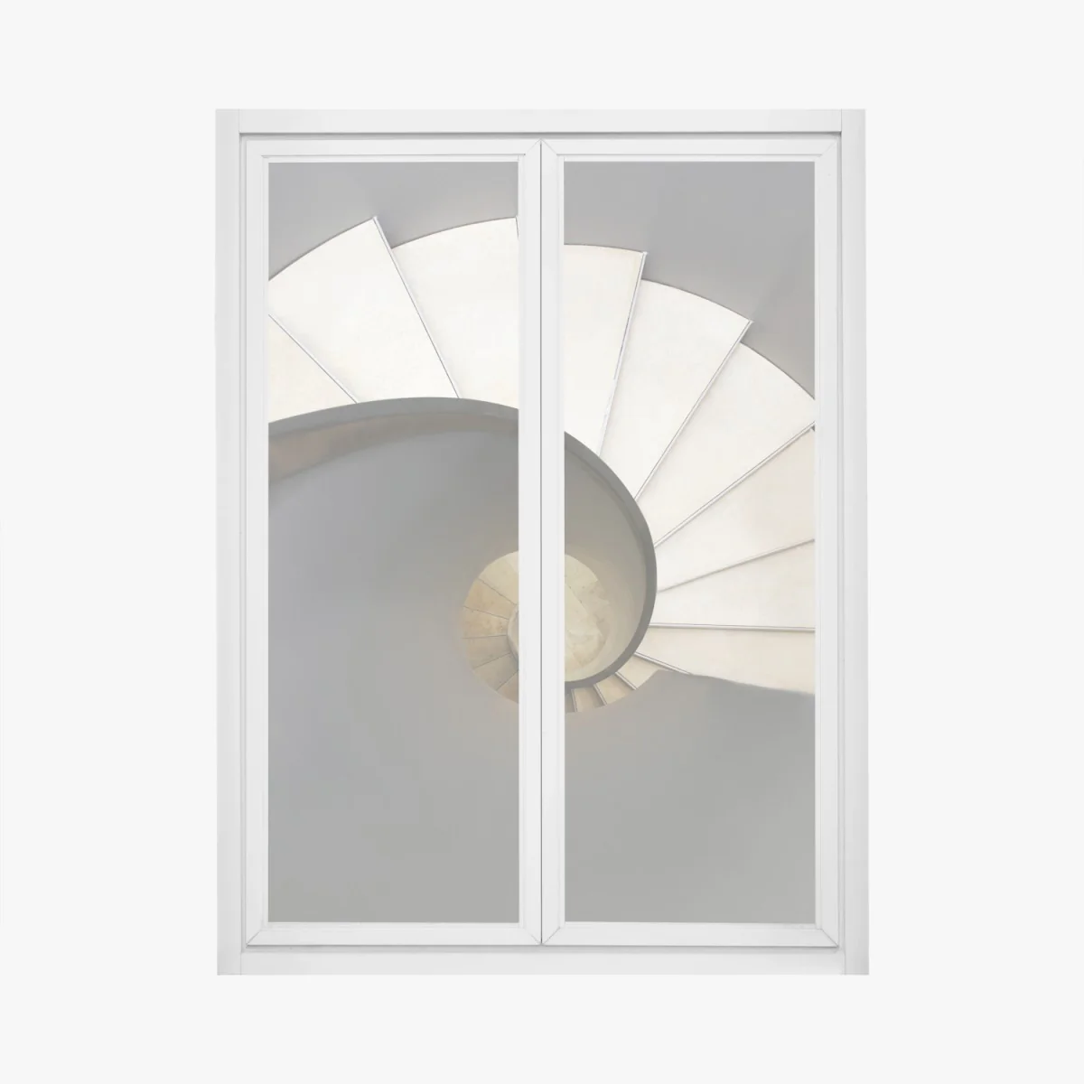 Fensteraufkleber spiraltreppe abstrakte komposition – Wallnifity® Fensteraufkleber spiraltreppe abstrakte komposition – Wallnifity®