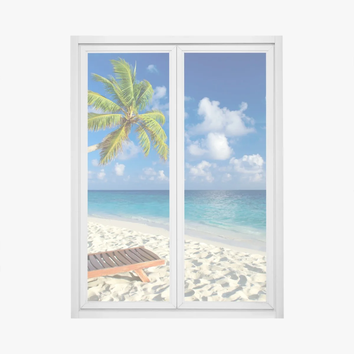 Fensteraufkleber tropischer strand auf den Malediven – Wallnifity® Fensteraufkleber tropischer strand auf den Malediven – Wallnifity®