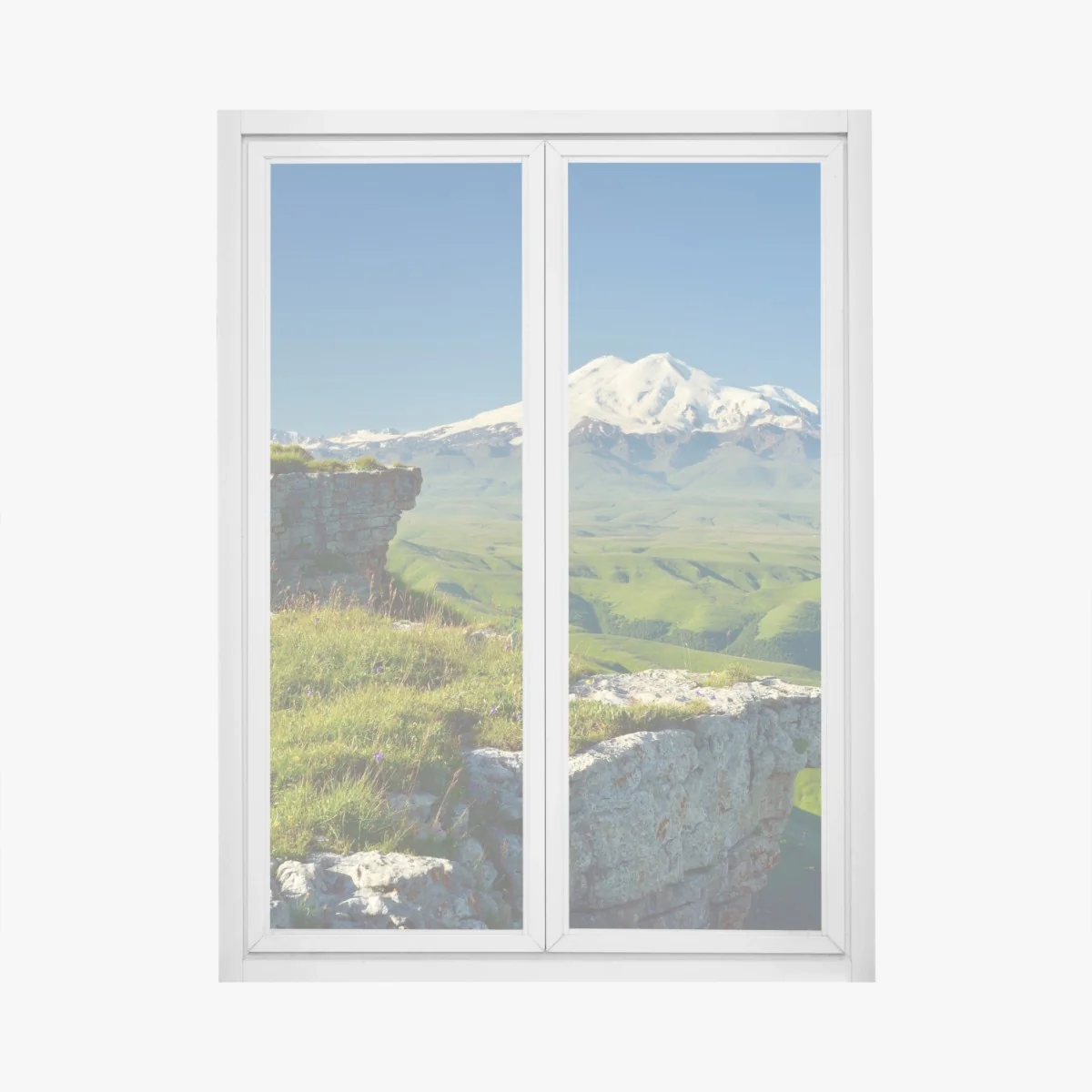 Fensteraufkleber majestätischer Elbrus am morgen – Wallnifity® Fensteraufkleber majestätischer Elbrus am morgen – Wallnifity®