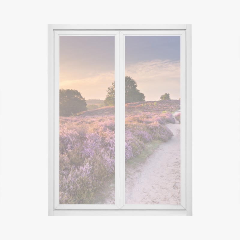 Fensteraufkleber sanftes aquarellmuster mit eukalyptusblättern – Wallnifity®