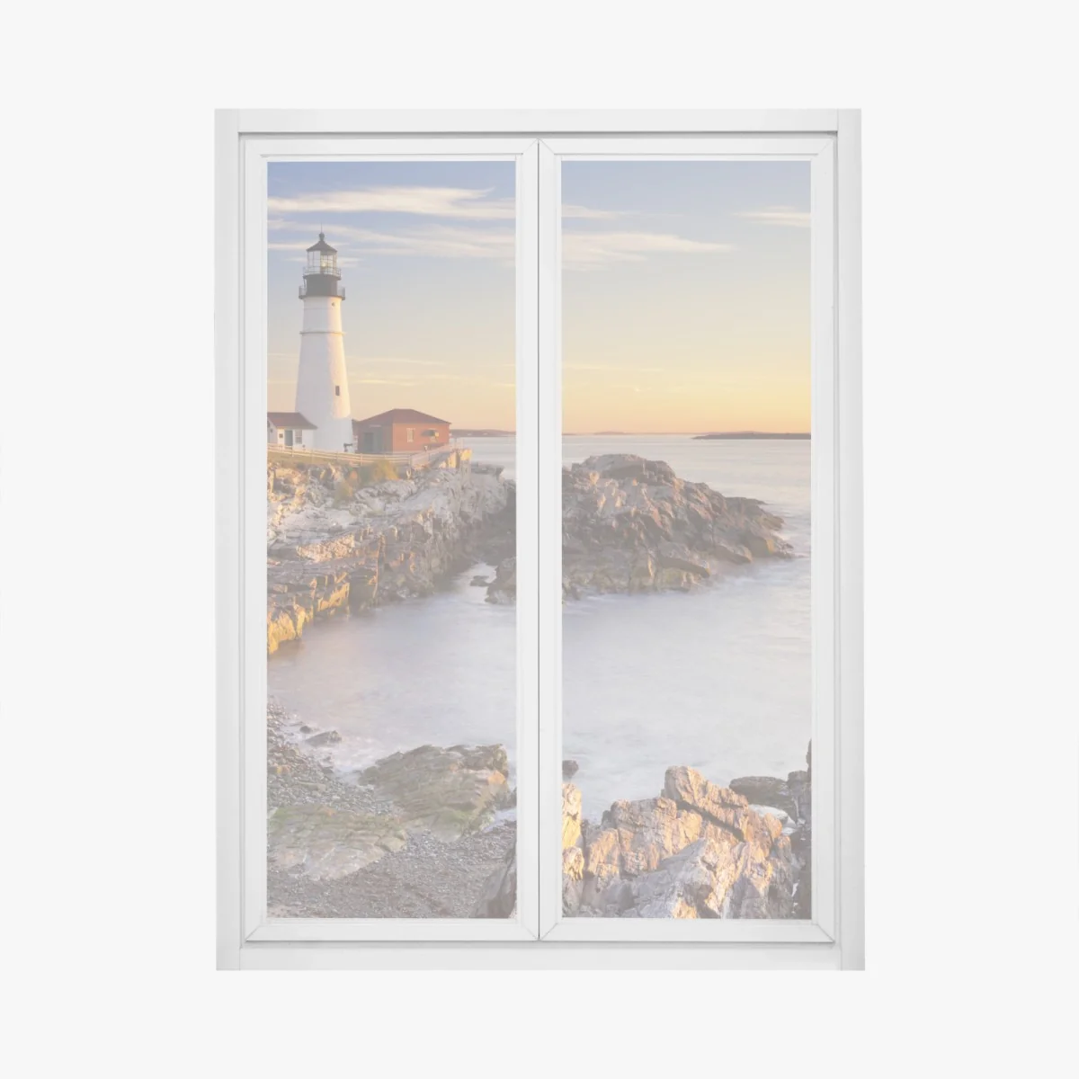 Fensteraufkleber Portland Head leuchtturm bei sonnenaufgang – Wallnifity® Fensteraufkleber Portland Head leuchtturm bei sonnenaufgang – Wallnifity®