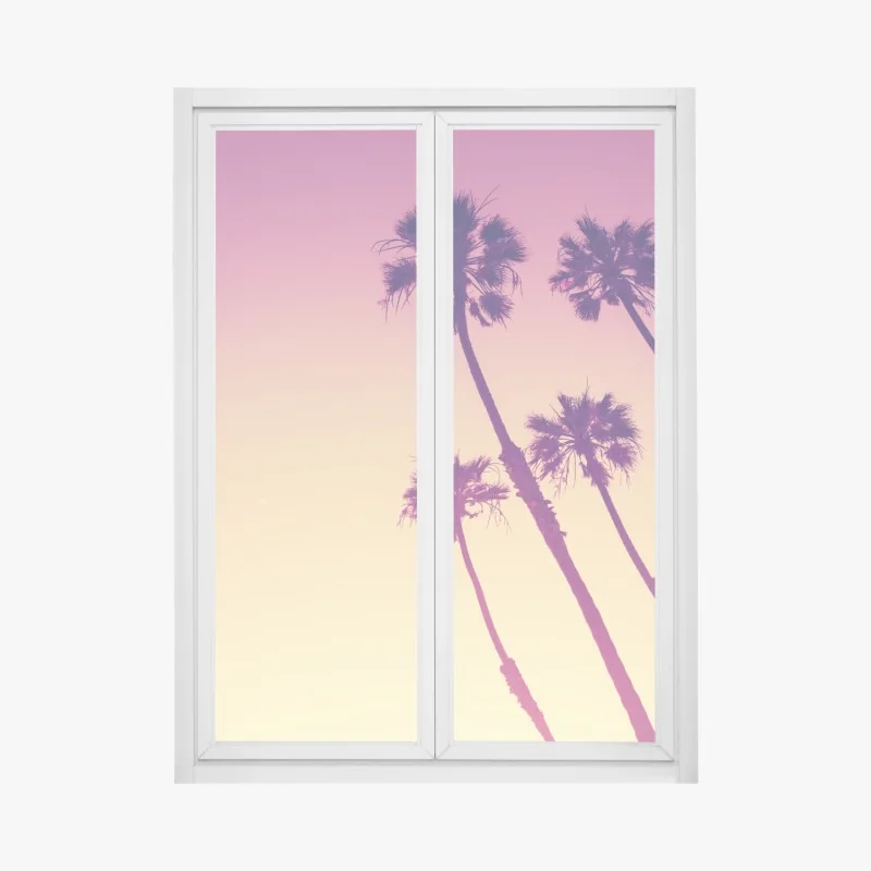 Fensteraufkleber zartes pastell botanikmuster – Wallnifity®