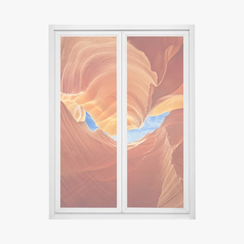 Fensteraufkleber malerischer alpiner fluss im Ferret Valley – Wallnifity®