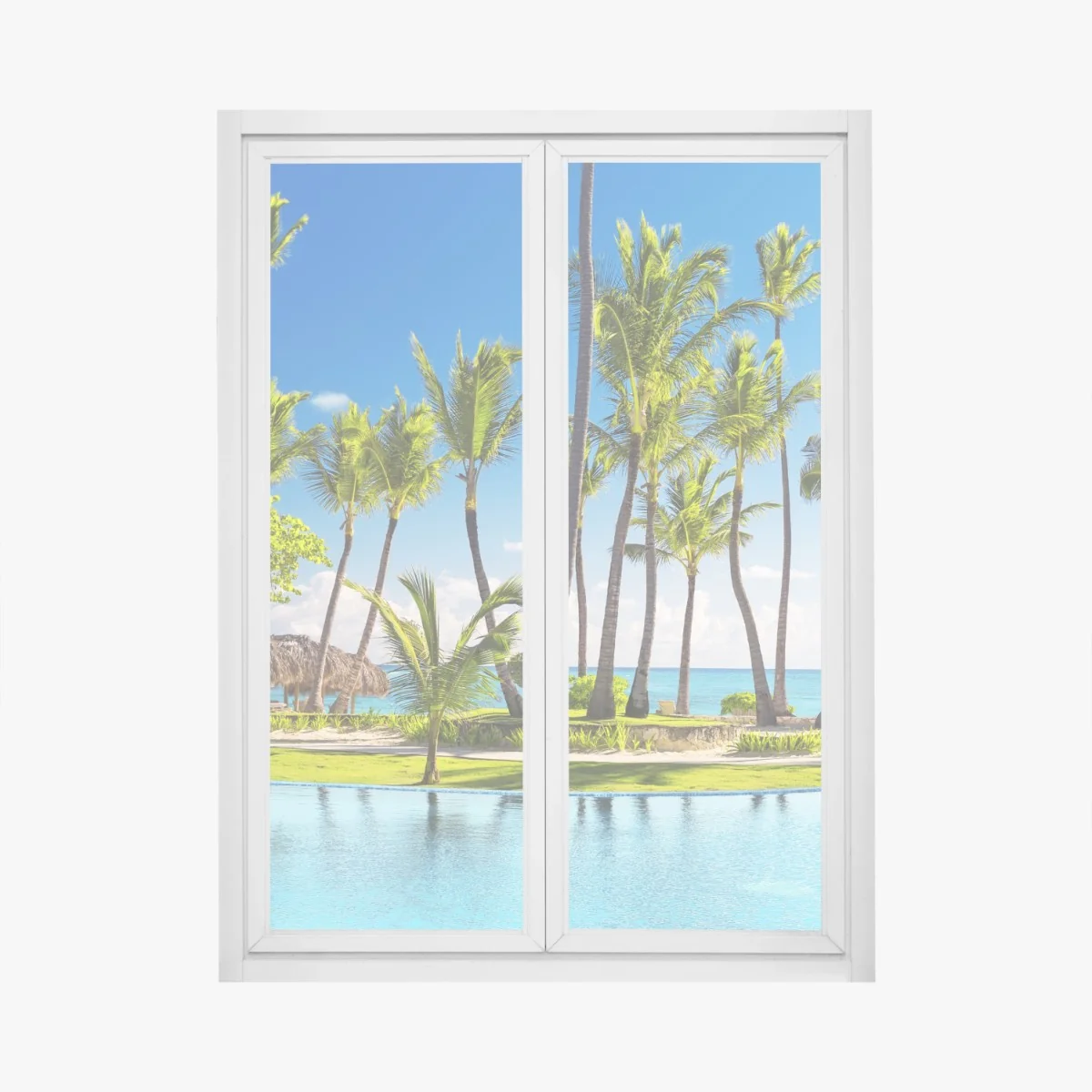 Fensteraufkleber tropisches strandparadies in Punta Cana – Wallnifity® Fensteraufkleber tropisches strandparadies in Punta Cana – Wallnifity®