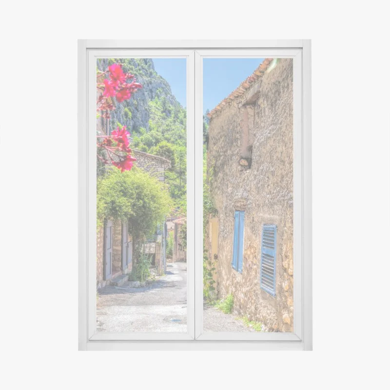 Fensteraufkleber ruhiges winterpanorama der Alpen – Wallnifity®