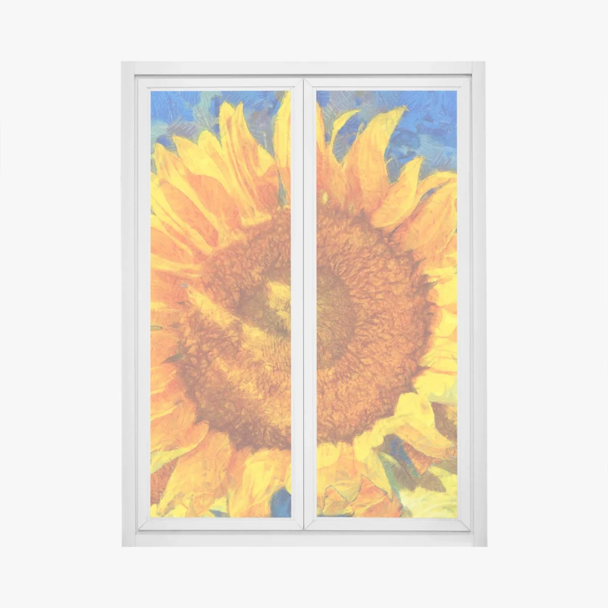 Fensteraufkleber lebendige sonnenblumen im stil von Van Gogh – Wallnifity® Fensteraufkleber lebendige sonnenblumen im stil von Van Gogh – Wallnifity®