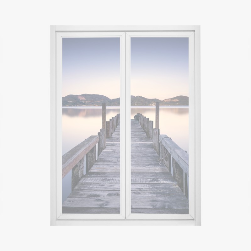 Fensteraufkleber frachter im hangar - frontansicht des jets – Wallnifity®