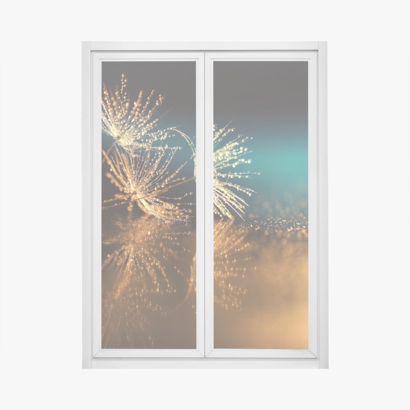 Fensteraufkleber marineblau-beige ornament – Wallnifity®