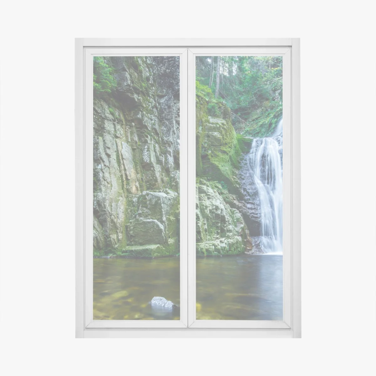 Fensteraufkleber wasserfall Kamienczyk im Karkonosze – Wallnifity® Fensteraufkleber wasserfall Kamienczyk im Karkonosze – Wallnifity®