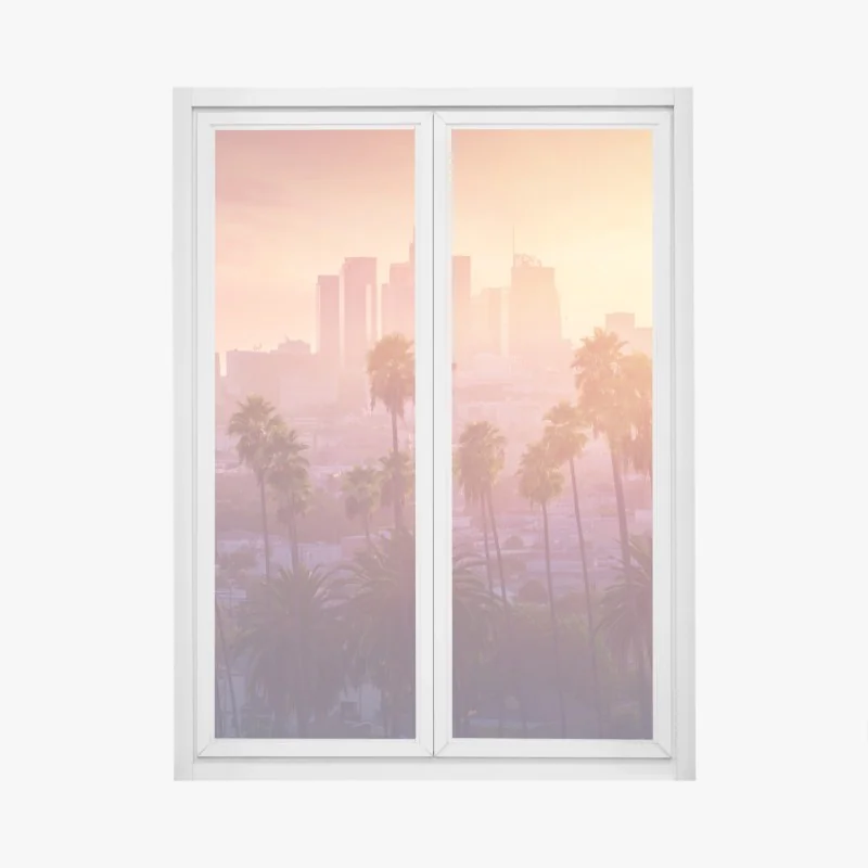 Fensteraufkleber majestätisches schneebedecktes bergtal – Wallnifity®