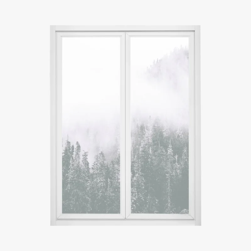 Fensteraufkleber ruhiger alpensee vor dem Wetterhorn, Schweiz – Wallnifity®