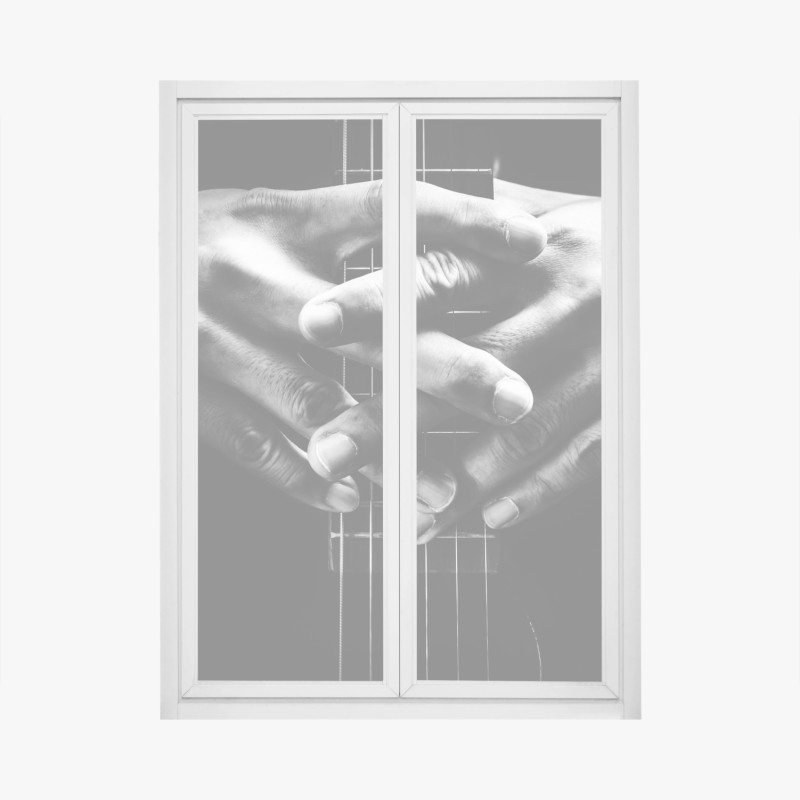 Fensteraufkleber abstrakte stahlbrücke in perspektive – Wallnifity®