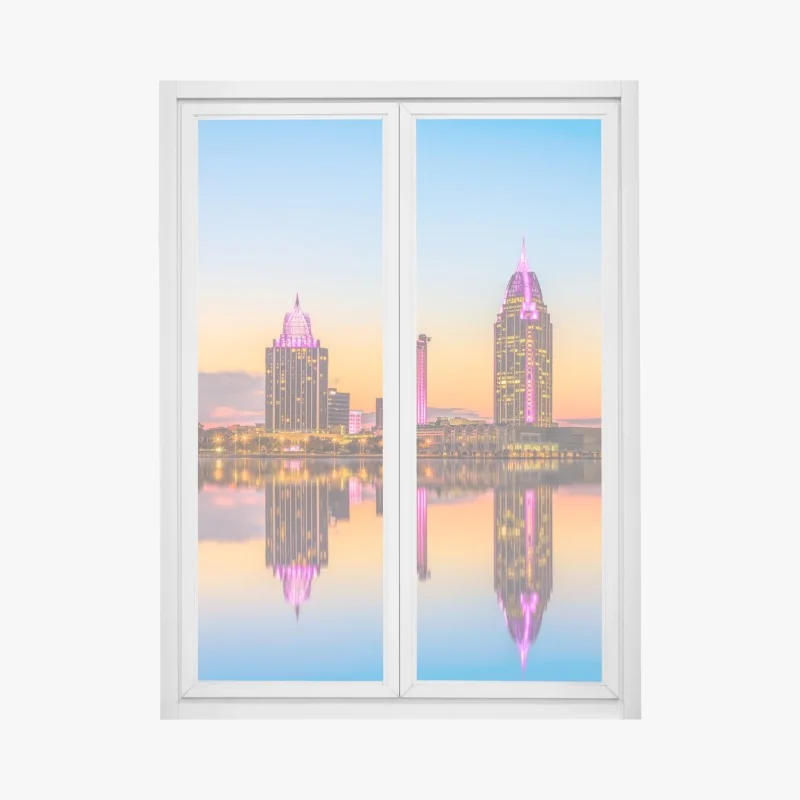 Fensteraufkleber friedlicher wasserfall Jiulong in Luoping, China – Wallnifity®