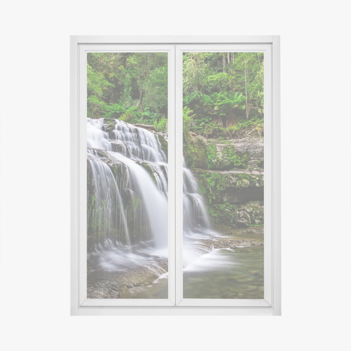 Fensteraufkleber wasserfall Liffey Falls im üppigen Regenwald von Tasmanien – Wallnifity®
