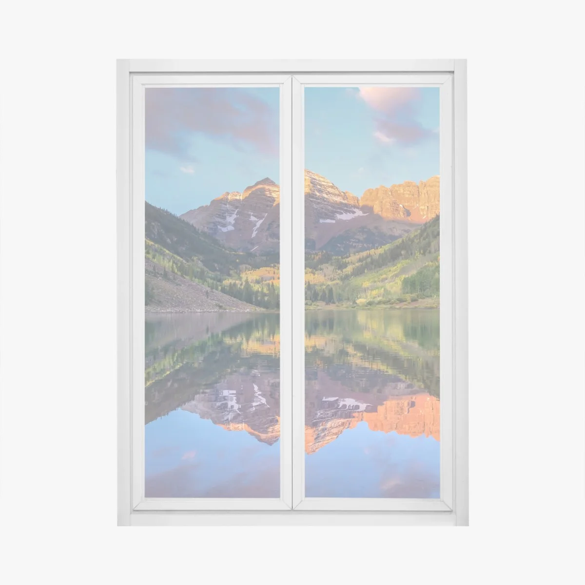 Fensteraufkleber sonnenaufgang bei Maroon Bells – Wallnifity® Fensteraufkleber sonnenaufgang bei Maroon Bells – Wallnifity®