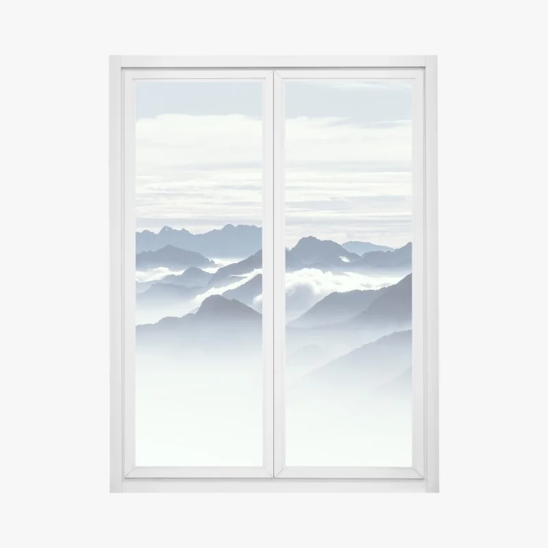 Fensteraufkleber tropisches kakadu-blumenmuster – Wallnifity®