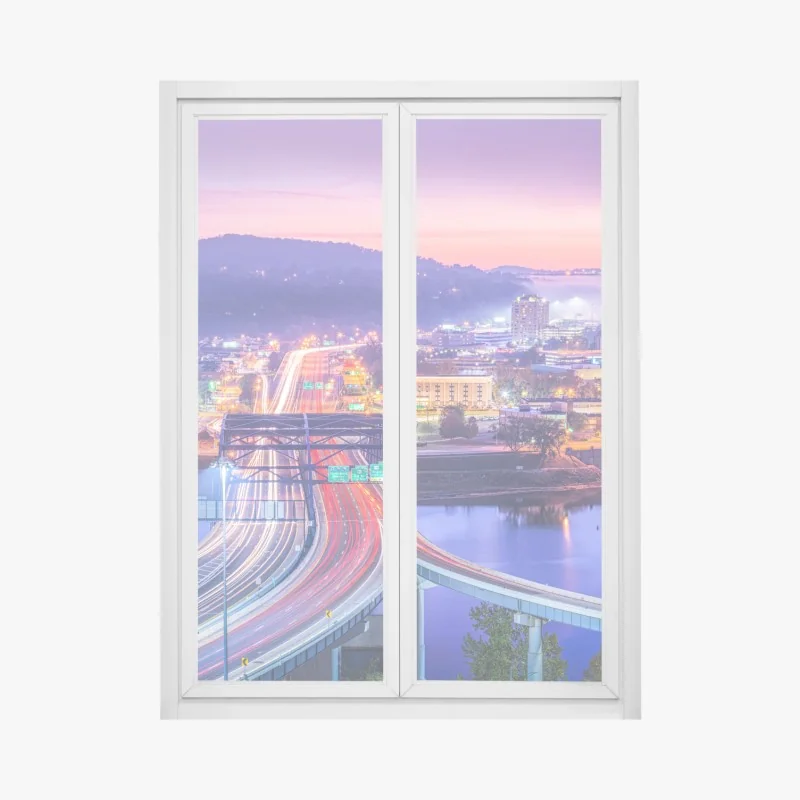 Fensteraufkleber zarter eukalyptus-aquarell blättermuster – Wallnifity®