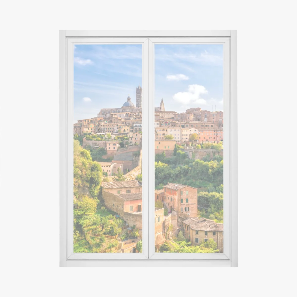 Fensteraufkleber Siena stadtpanorama, Italien – Wallnifity®