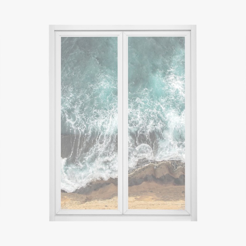 Fensteraufkleber frachter im hangar - frontansicht des jets – Wallnifity®