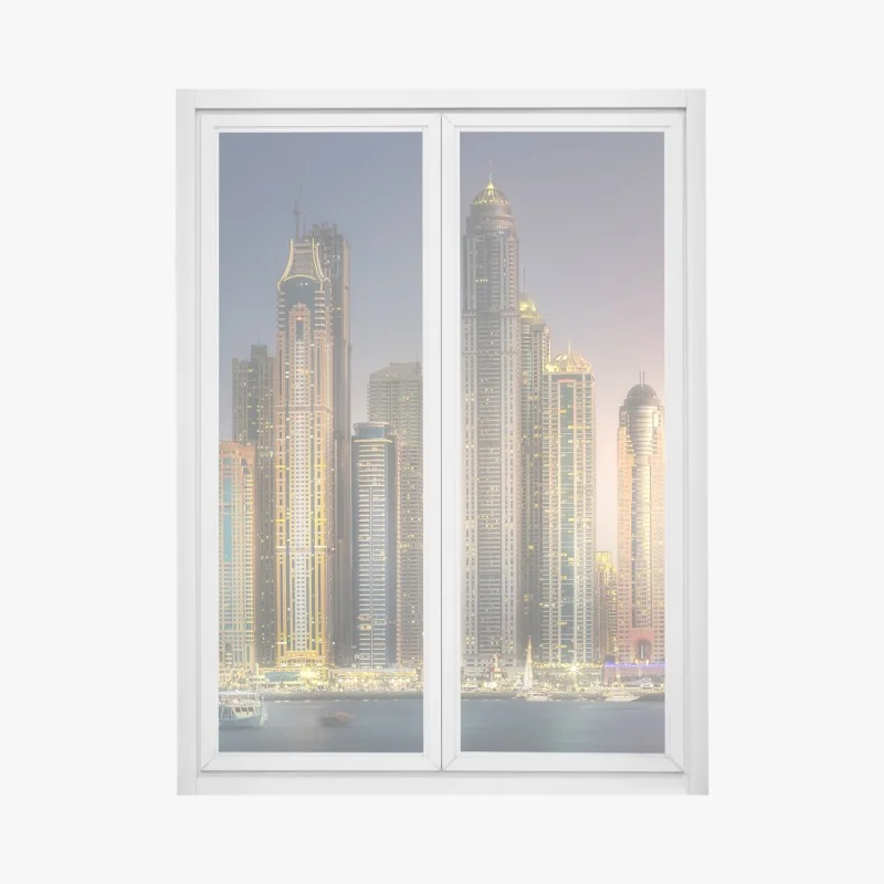 Fensteraufkleber ruhiges botanisches lotosmuster – Wallnifity®