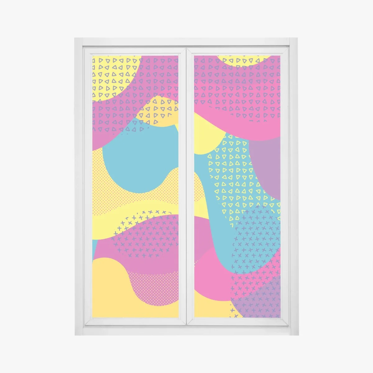 Fensteraufkleber leuchtendes abstraktes wellenmuster – Wallnifity® Fensteraufkleber leuchtendes abstraktes wellenmuster – Wallnifity®