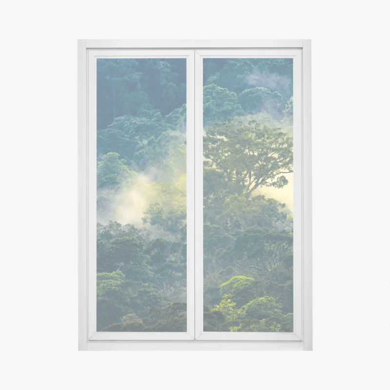 Fensteraufkleber sonnenaufgang über der Phang Nga Bucht – Wallnifity®