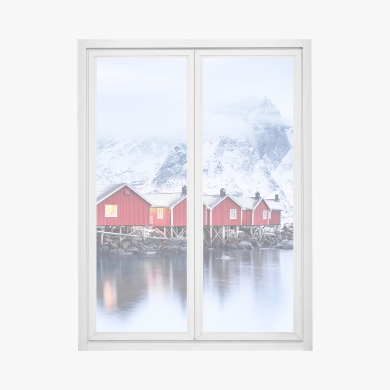 Fensteraufkleber stilisiertes wellenmuster – Wallnifity®